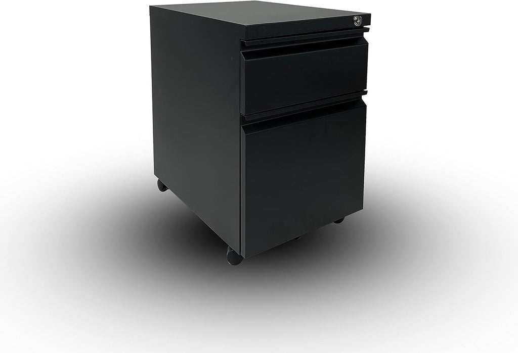 3 Drawer Black Mobile Locking File Cabinet V20150
