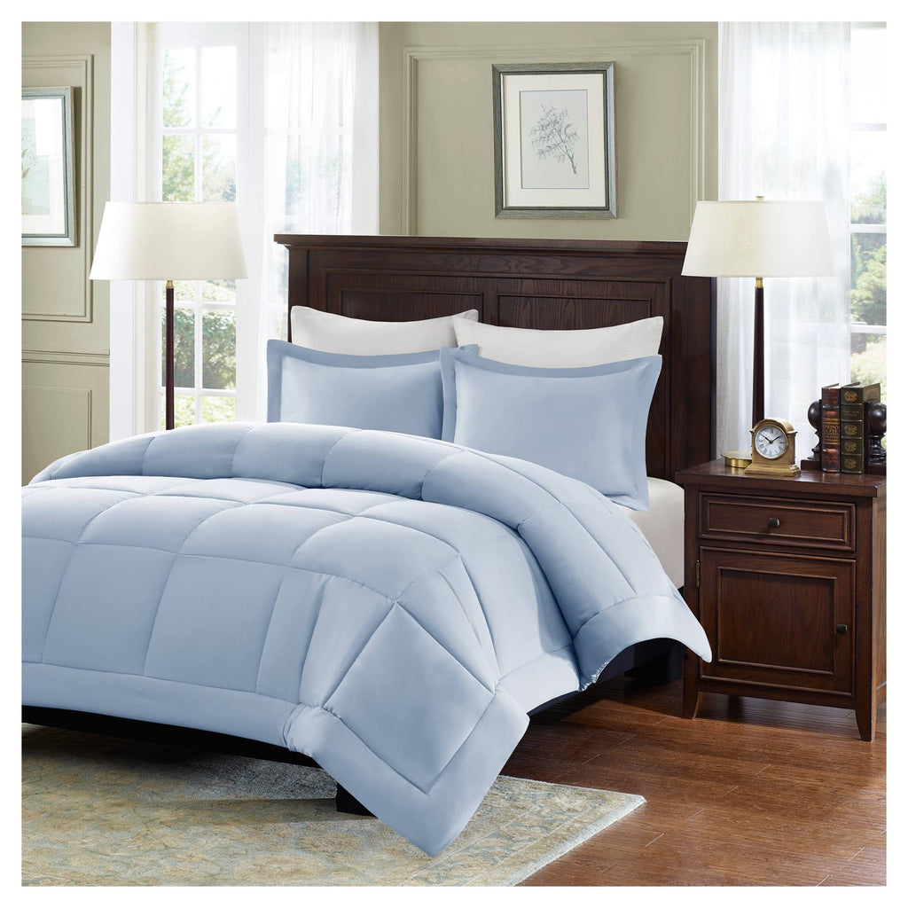Blue King/Cal King Down Alternative Comforter Mini Set E200