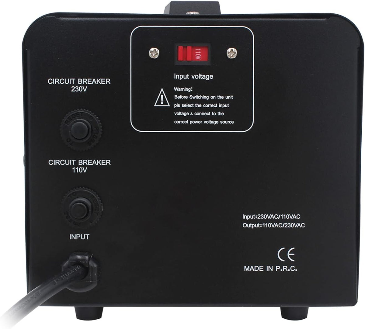 Voltage Transformer Converter 1000 Watt Step Up/Down 110-120 Volt to 220-240 Volt with 2 US outlets, 2 Universal outlets, Circuit Breaker Pack of 2 Q271645