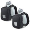Black 10 oz Handheld Water Bottle with Zippered Pocket (2-Pack) S736931