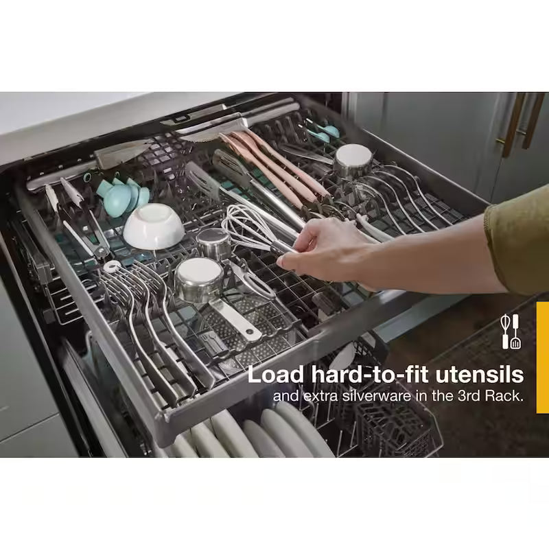 Black Stainless Built-In Tall Tub Dishwasher with Third Level Rack Q35150