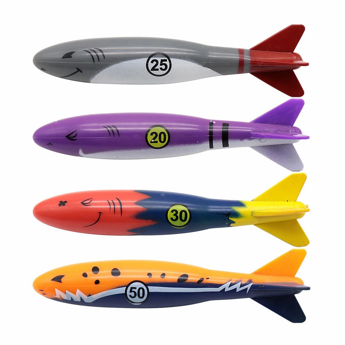 Sharks Swimming Pool Toy Set Of 4 Pieces W75613
