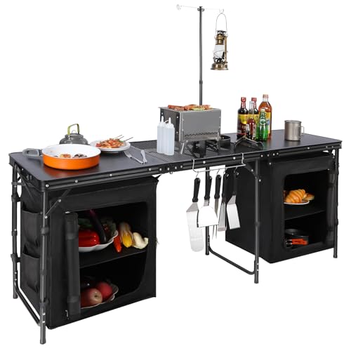 Lightweight Portable Camping Kitchen Table with Sink V8145