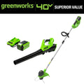 40V String Trimmer Leaf Blower Combo with 2.0 Ah Battery I973985