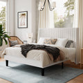 Queen Size Velvet Upholstered Platform Bed Frame G7070