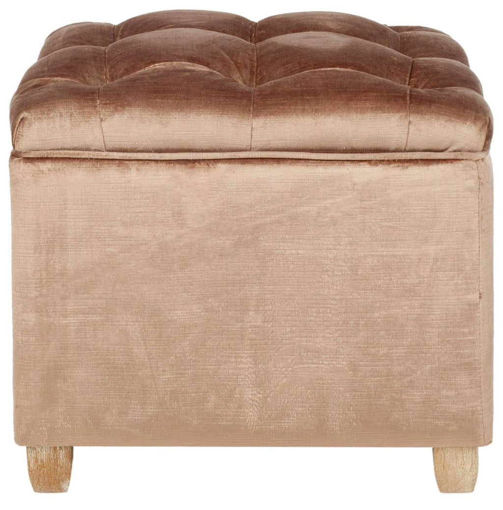 Brown Tufted Ottoman I9582