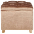 Brown Tufted Ottoman I9582