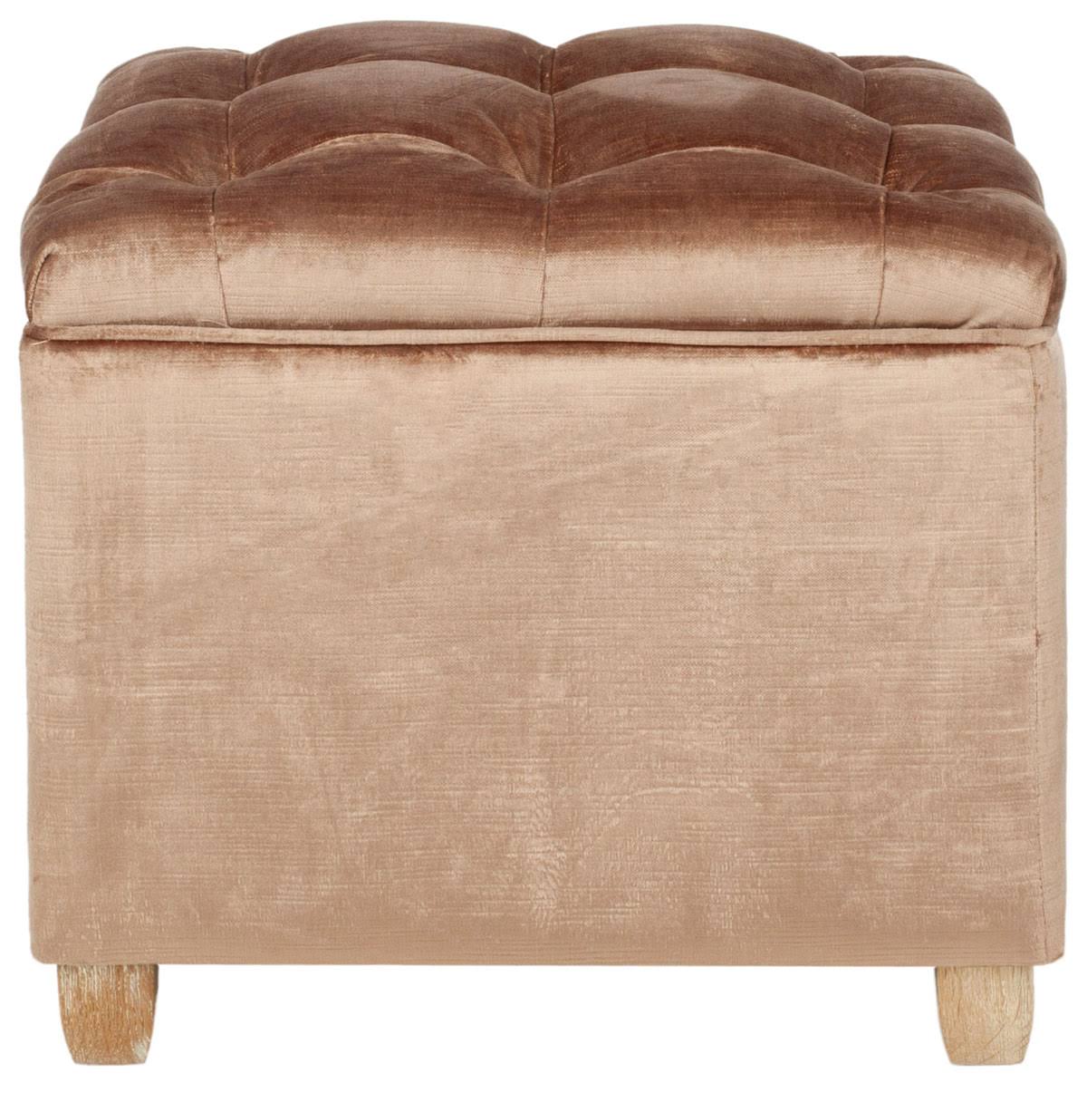 Brown Tufted Ottoman I9582