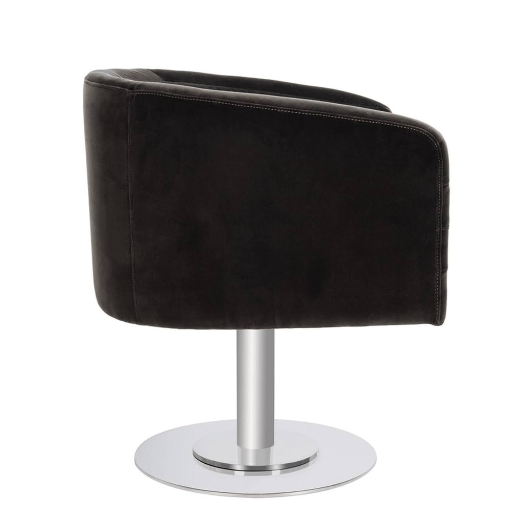 Almond Velvet Swivel Tub Chair C78103
