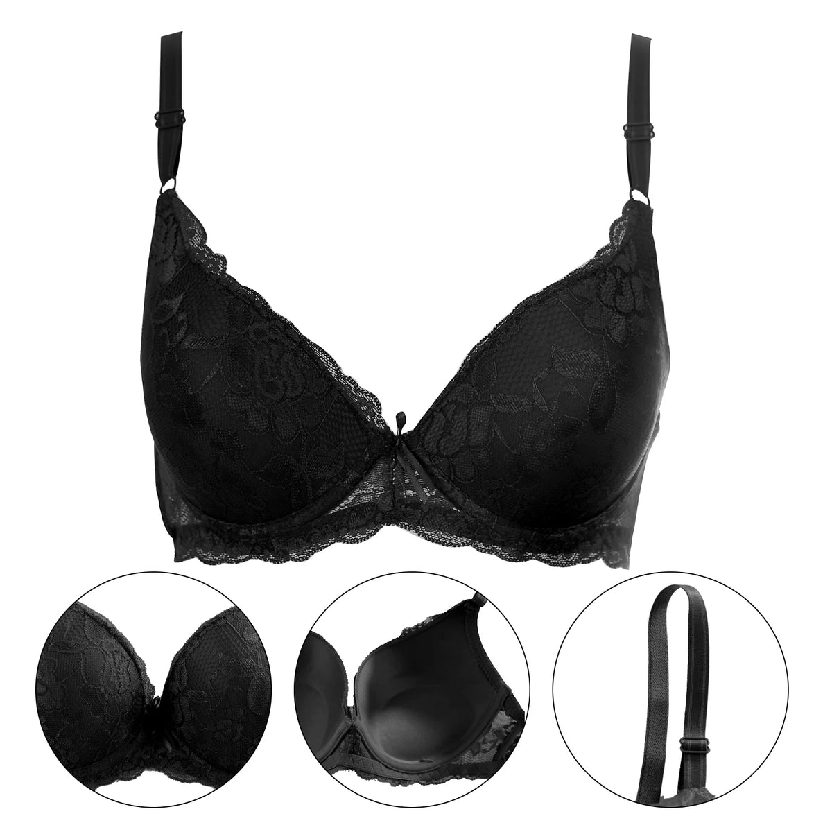 38C Underwire Push Up Lace Padded Bra K3640