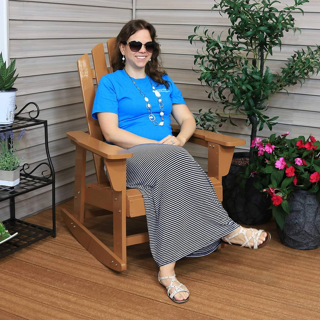 Adirondack Rocking Chair with Cedar Finish L876330