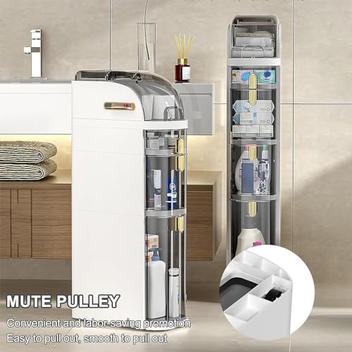 3/4/5 Tier Narrow Tall Slim Storage Cabinet with Clear Drawers F117387