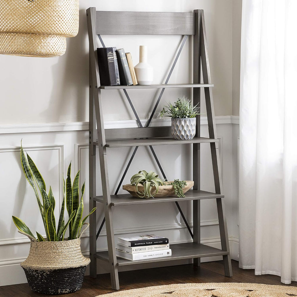 Brown 4 Shelves Wood Bookcase N4921