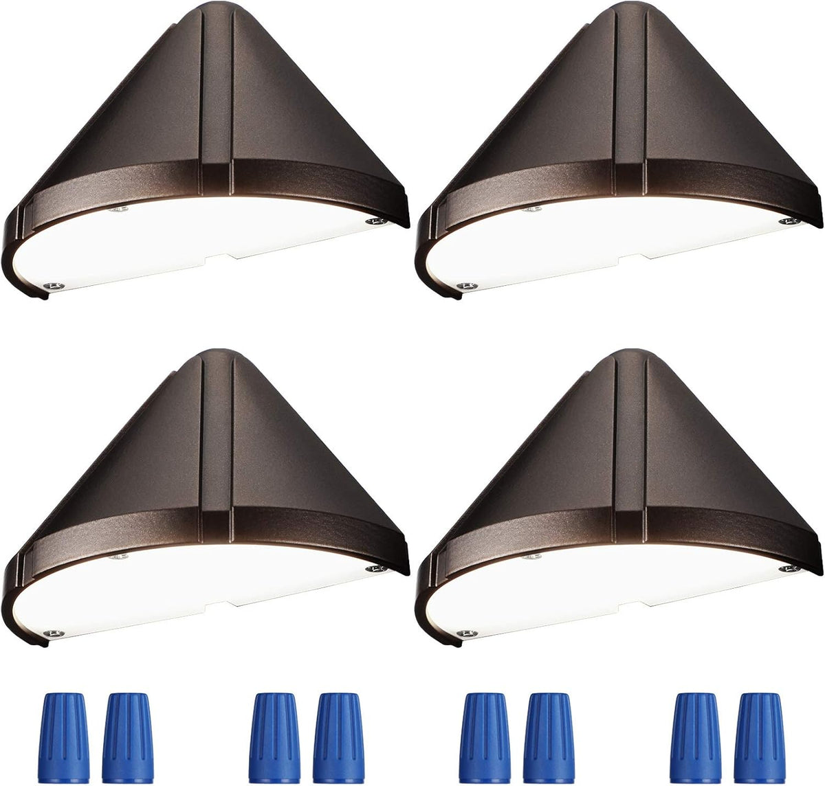 Pack of 4 LED Low Voltage Deck Lights, 4000K Cool White, Aluminum Housing V10995
