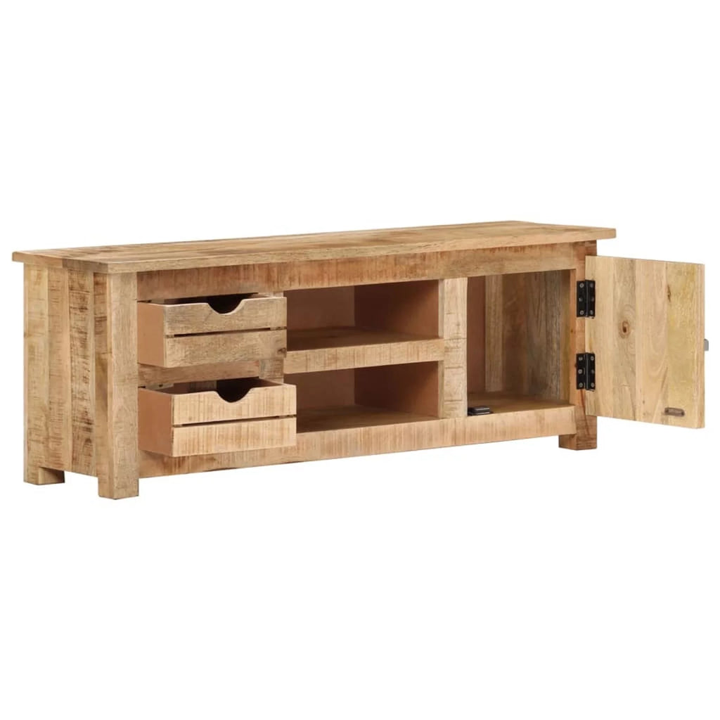 Rough Mango Wood TV Stand with 2 Drawers D112