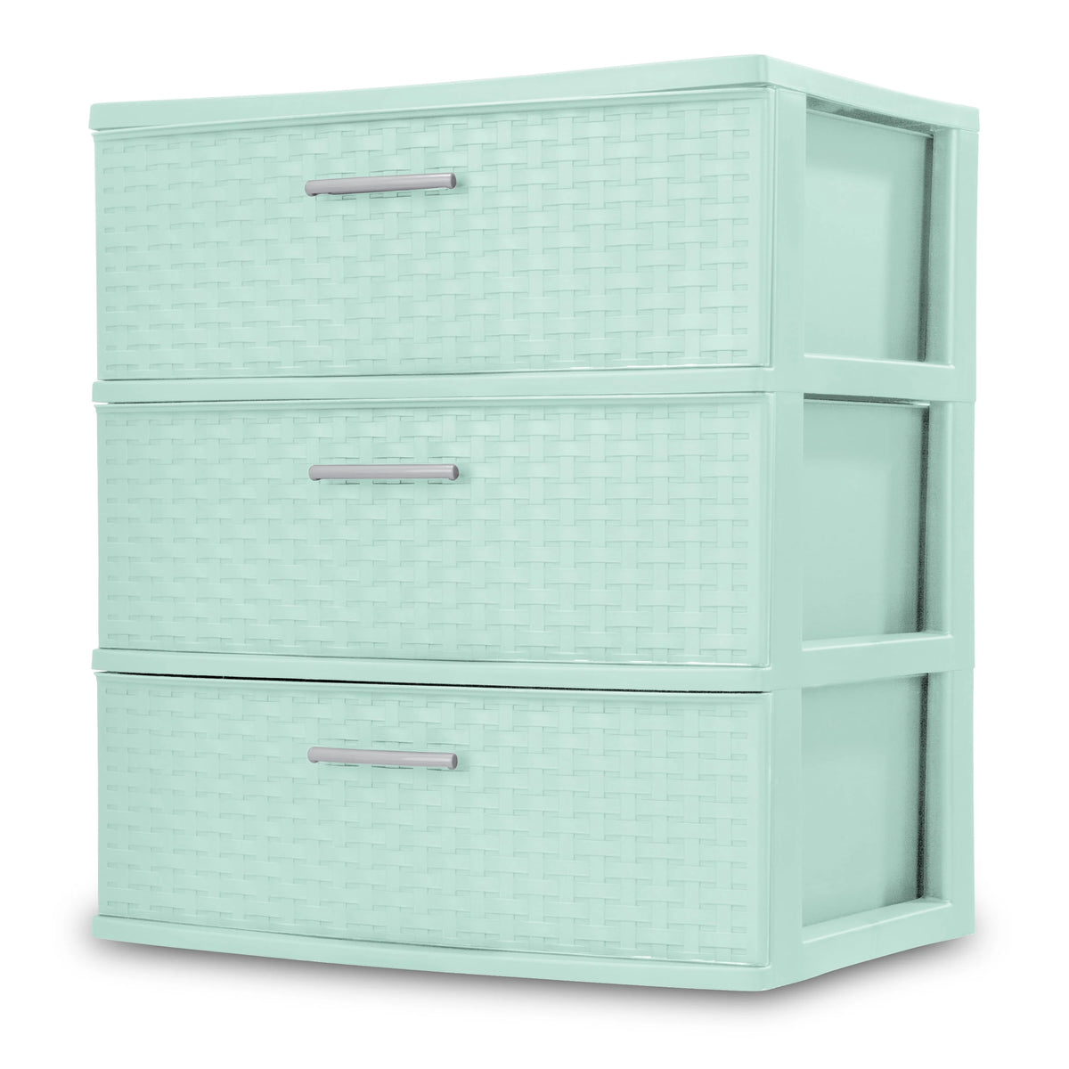 3 Drawer Wide Weave Tower White M920