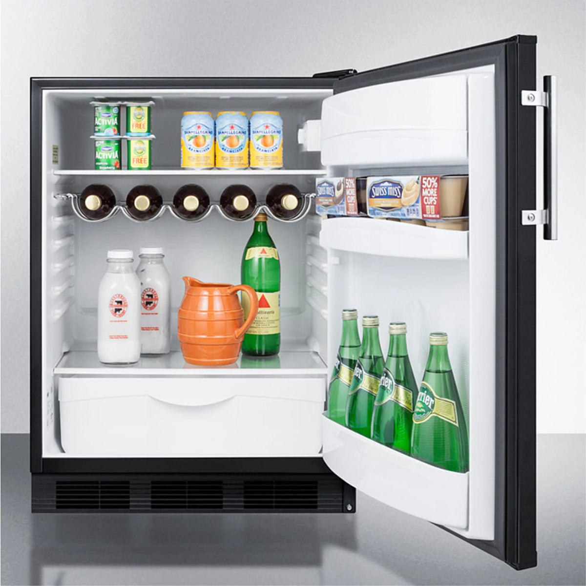 Black Freestanding Counter Height All-Refrigerator A127085