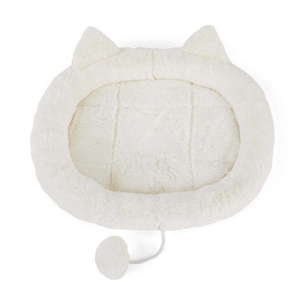 Ivory Cat Head Oval Snuggler Bed F62469