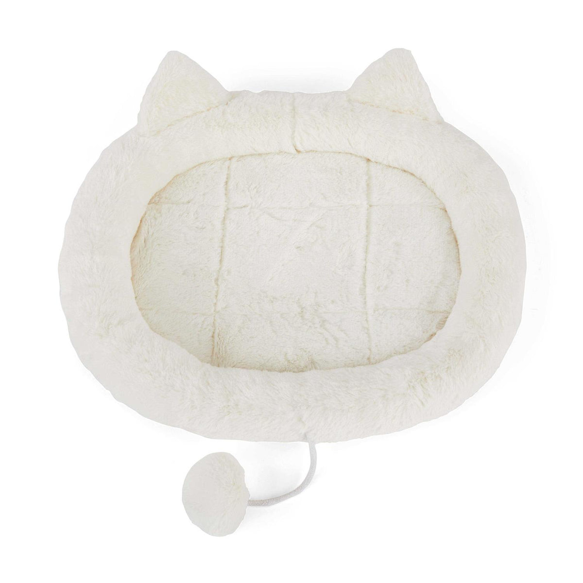 Ivory Cat Head Oval Snuggler Bed F62469