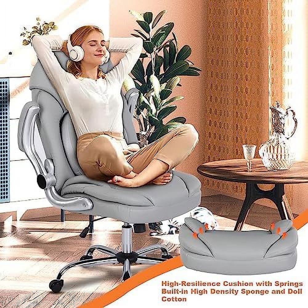 Executive Ergonomic PU Leather Office Chair with Lumbar Support Q936