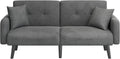 Black Fabric Futon Sofa Bed A370086