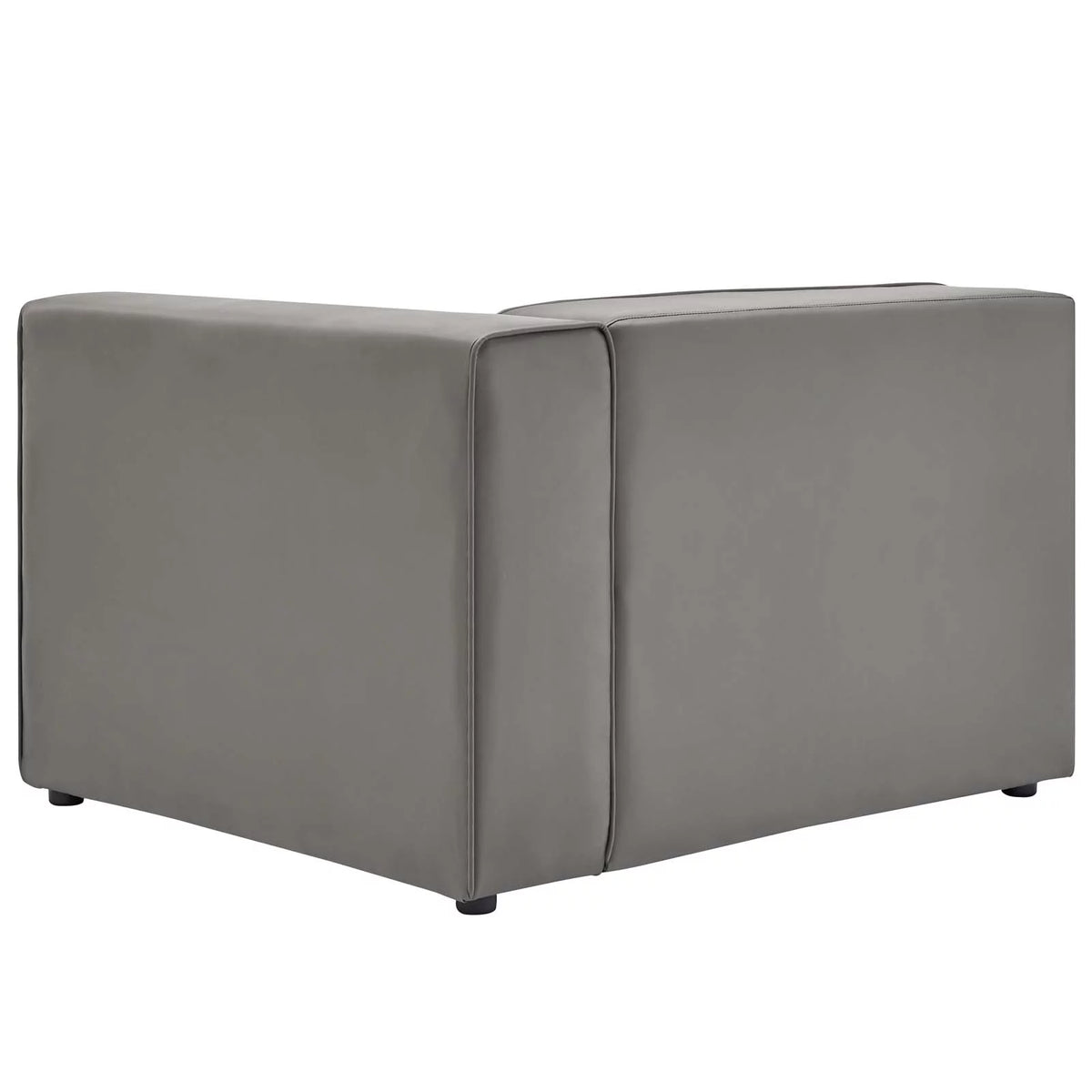 Grey Faux Vegan Leather Sectional Sofa Set I5938