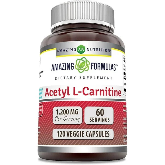 Acetyl L-Carnitine 1200mg 120 Veggie Capsules Supplement A533177
