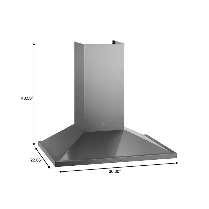 30 in. Stainless Steel Smart Wall Mount Range Hood with Light S455171