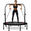 48'' Black Foldable Mini Fitness Trampoline with Handle C815377