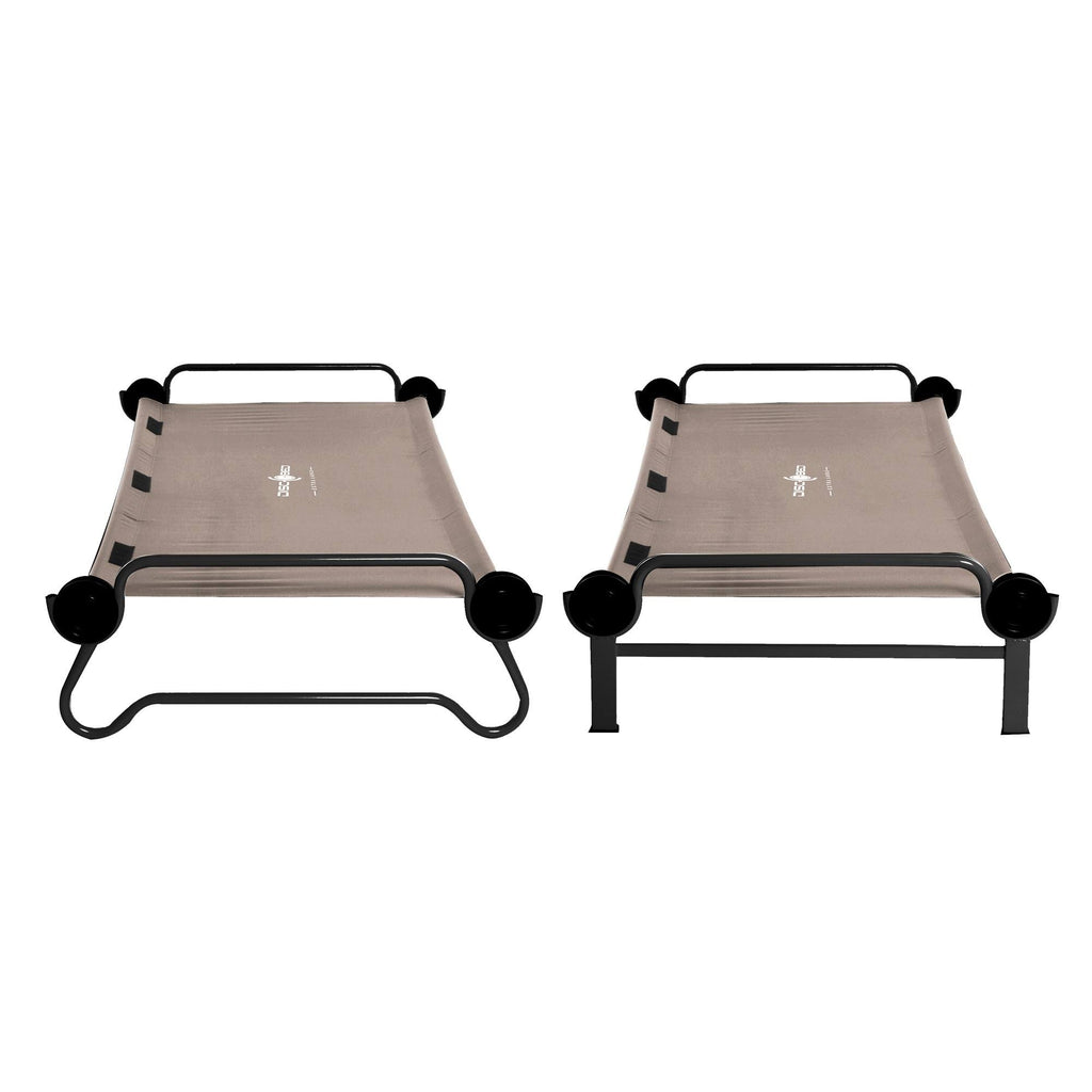 Tan Double Camping Cot with Organizers J929177