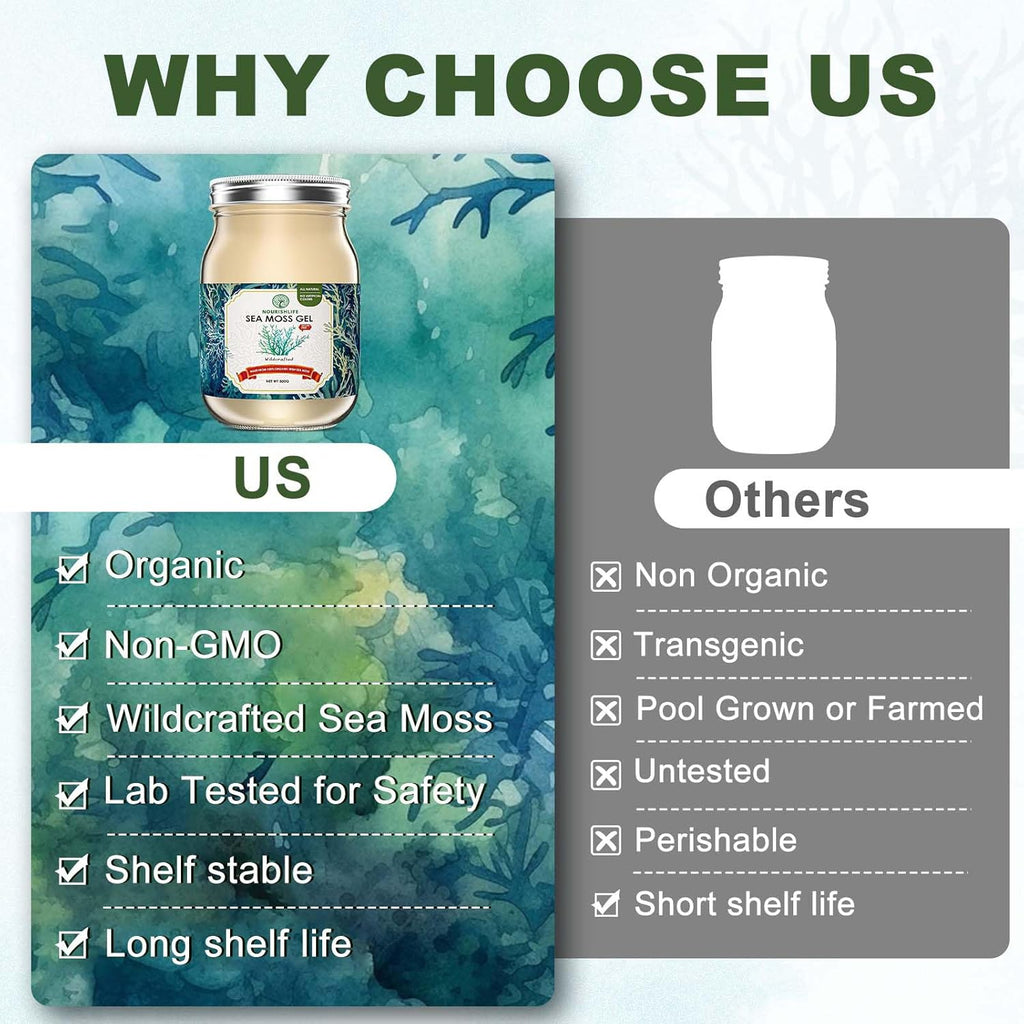 18 oz Natural sea Moss Gel, 1 Bottle B92839