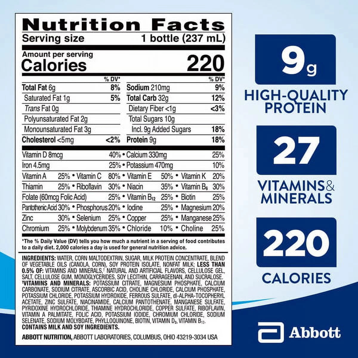 Vanilla Nutrition Powder 14 oz 3 Count M63038