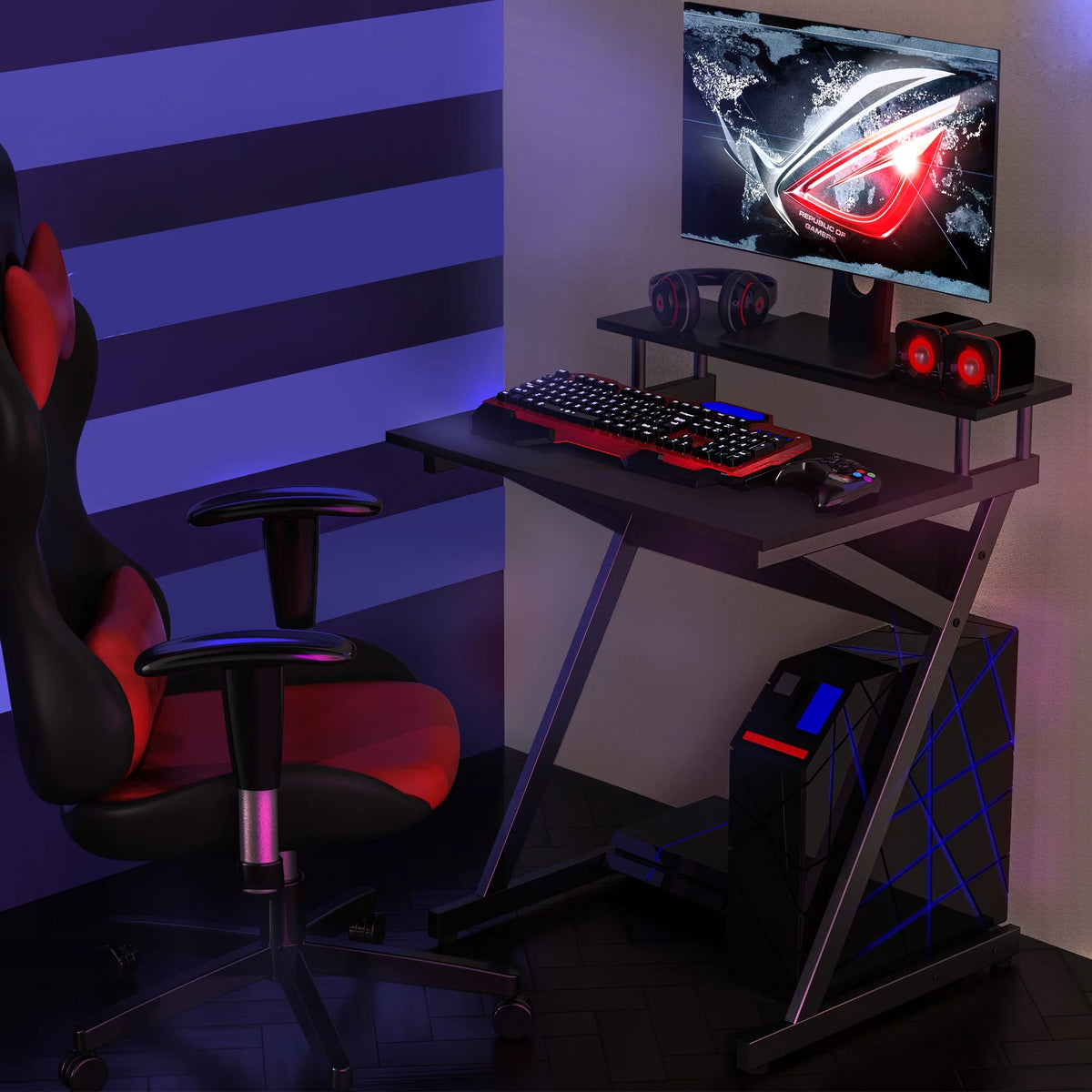 27-Inch Computer Desk with Monitor Shelf S36938