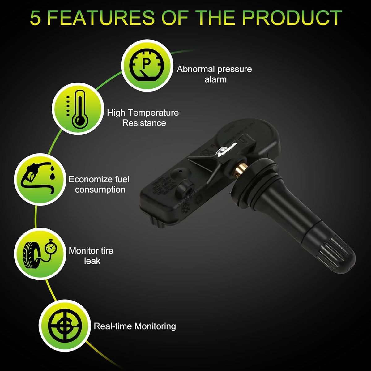 TPMS Sensor 315MHz 4PCS Tire Pressure Monitoring System Sensor Replacement Y539