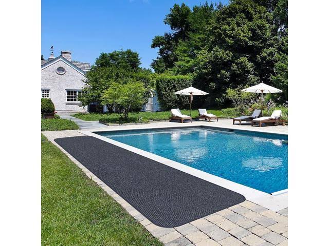 Skid-Resistant Heavy-Duty Carpet Runner, Stormy Blue, 4' x 15' T514027
