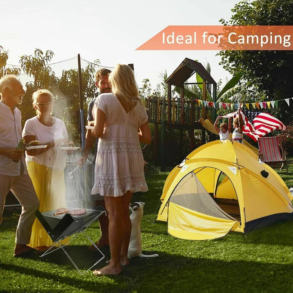 Portable Folding Charcoal Camping Grill T7593