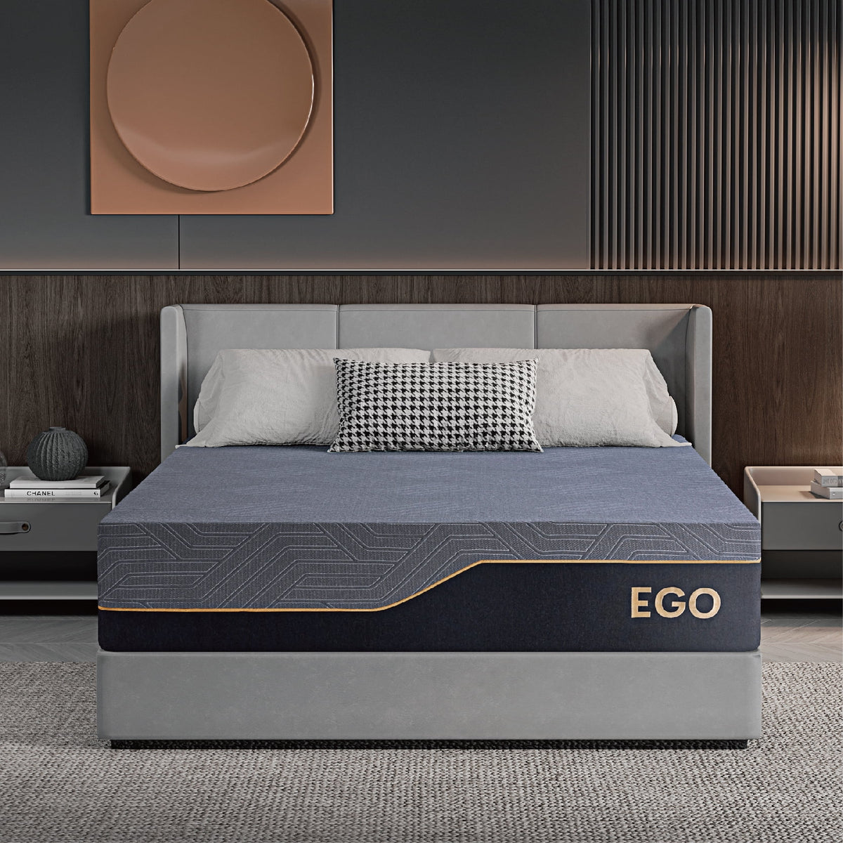 Black 14 inch Queen Memory Foam Mattress W661