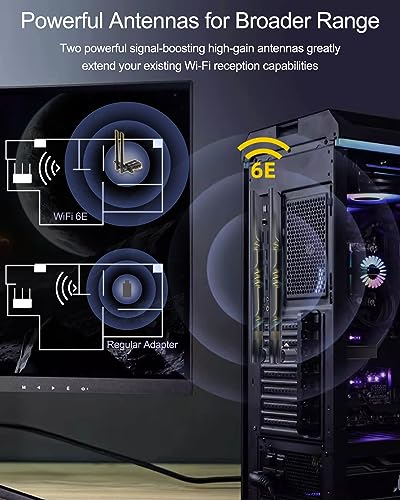WiFi Card 6E 5400Mbps PCIe Network Card BT 5.2 R214