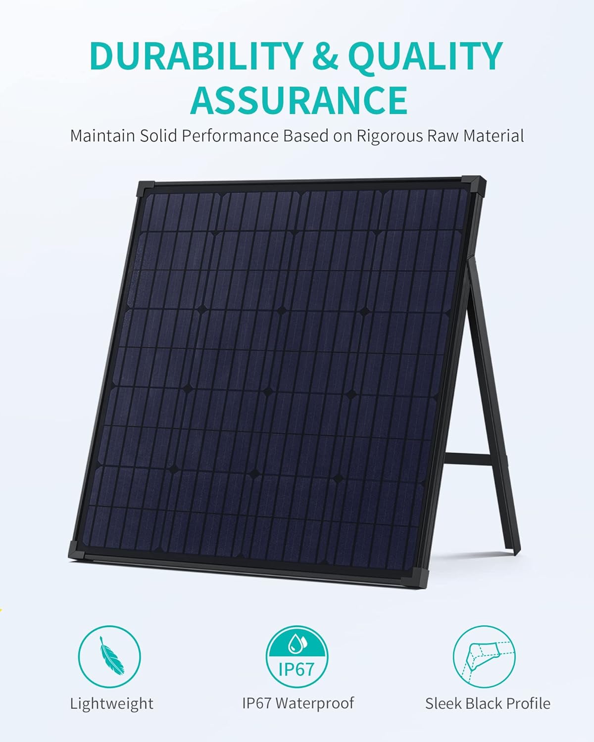 100 Watt Portable Monocrystalline Solar Panel F74039