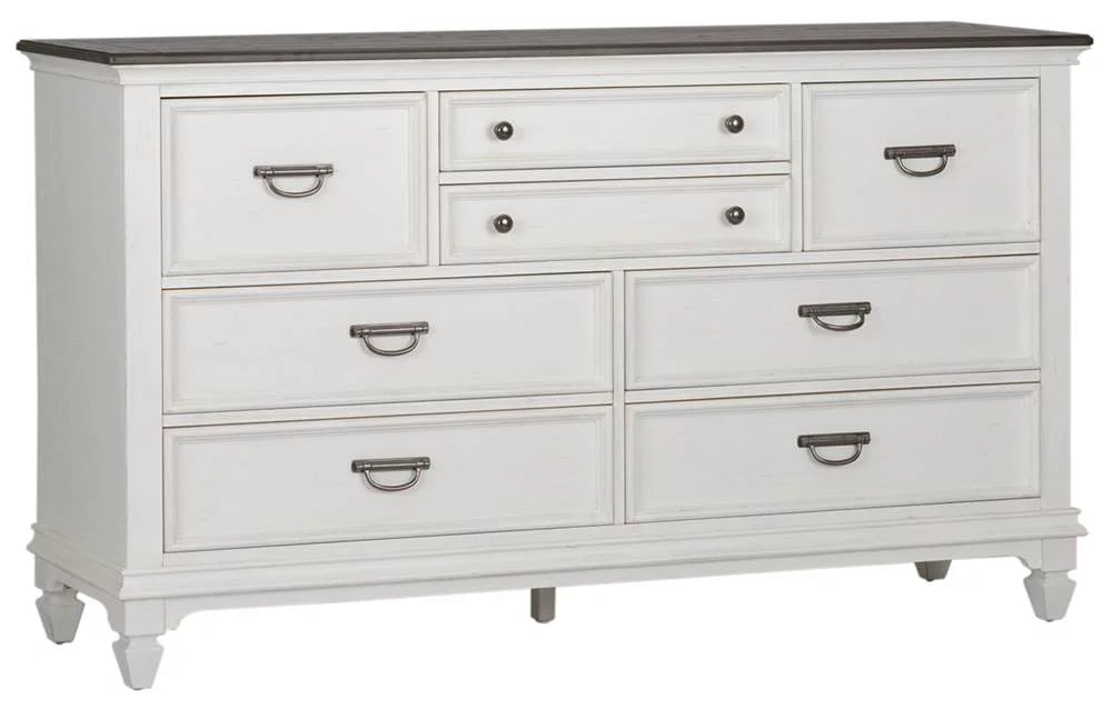 Wirebrushed White 8 Drawer Dresser M133