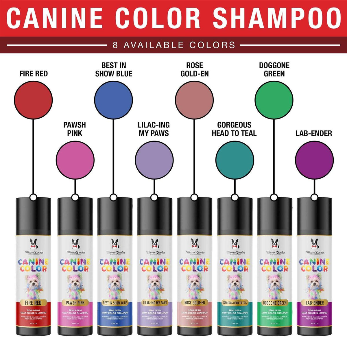 Semi Perm Coat Color Shampoo for Dogs E459659