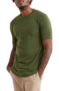 Cedar Green Tri-Blend Scallop Crewneck T-Shirt A75427