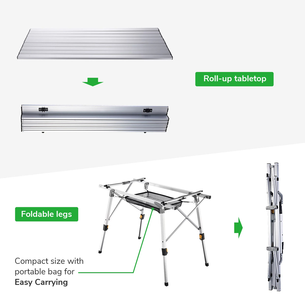 Portable Folding Aluminum Camping Table O66550