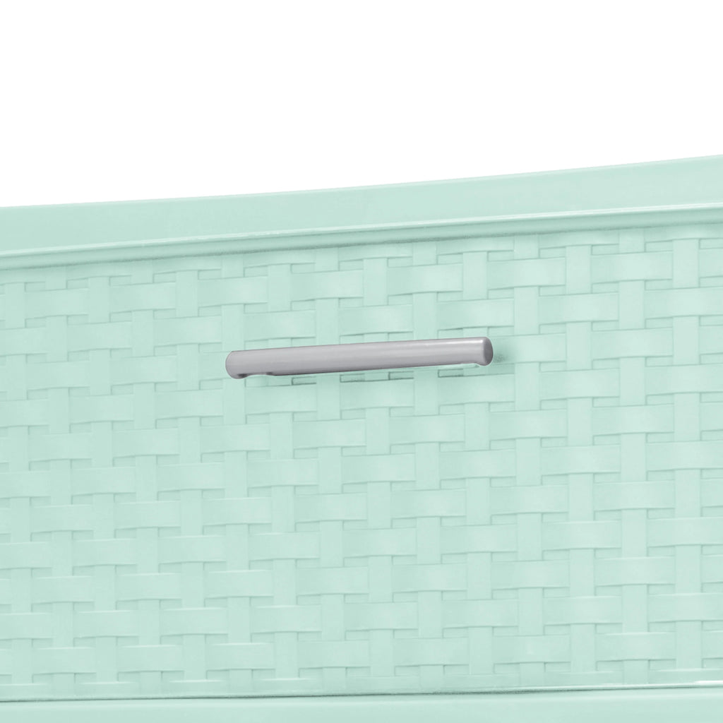 3 Drawer Wide Weave Tower White M920