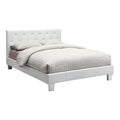 White Faux Leather Queen Platform Bed T8088