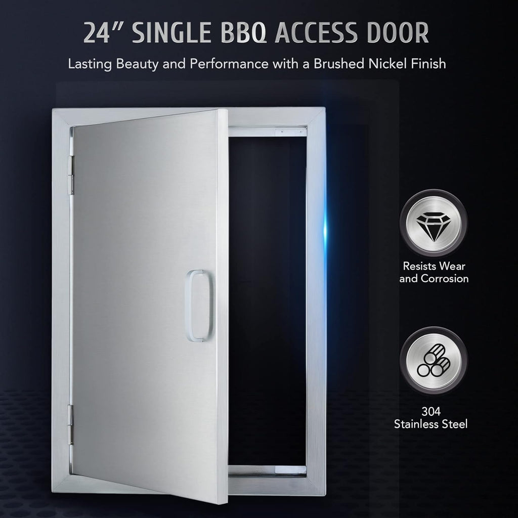 Outdoor Kitchen Doors, 304 Stainless Steel Built in Single Access Doors (17 x 24) O7969