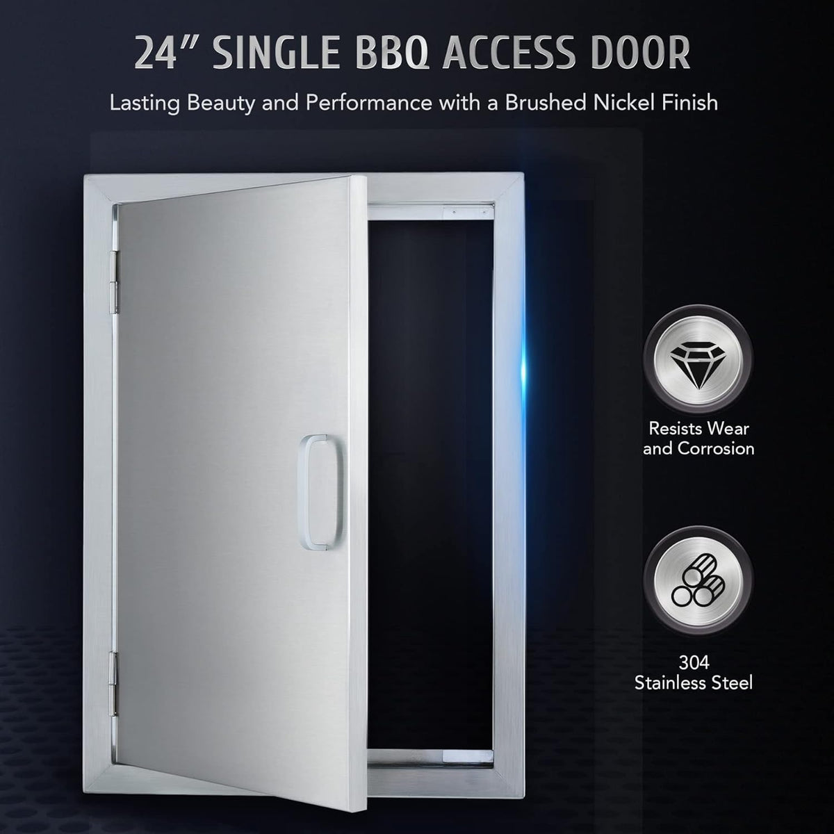 Outdoor Kitchen Doors, 304 Stainless Steel Built in Single Access Doors (17 x 24) O7969