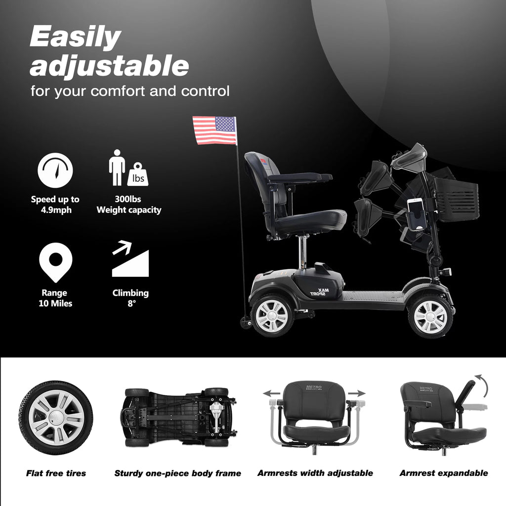 Foldable Mobility Scooter for 300 lbs W37360