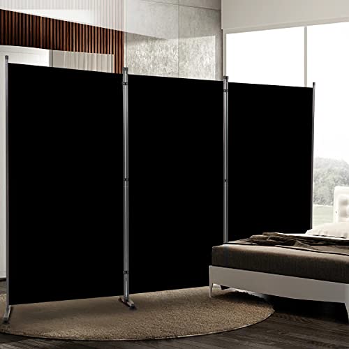 Black 71''x72''H Fabric Room Divider V131318