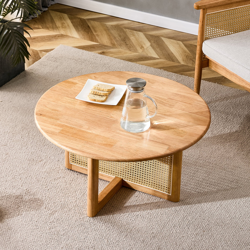 Coffee Table with Rattan Accents W6284